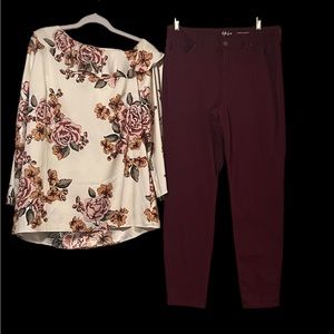 Fall Rose Outfit Size 14